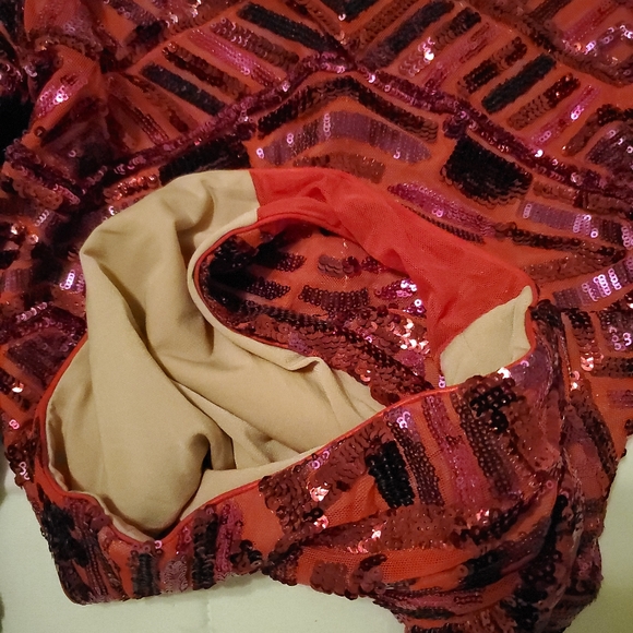 Dress The Population Leia Sequin Bodysuit Size Small - Picture 5 of 5